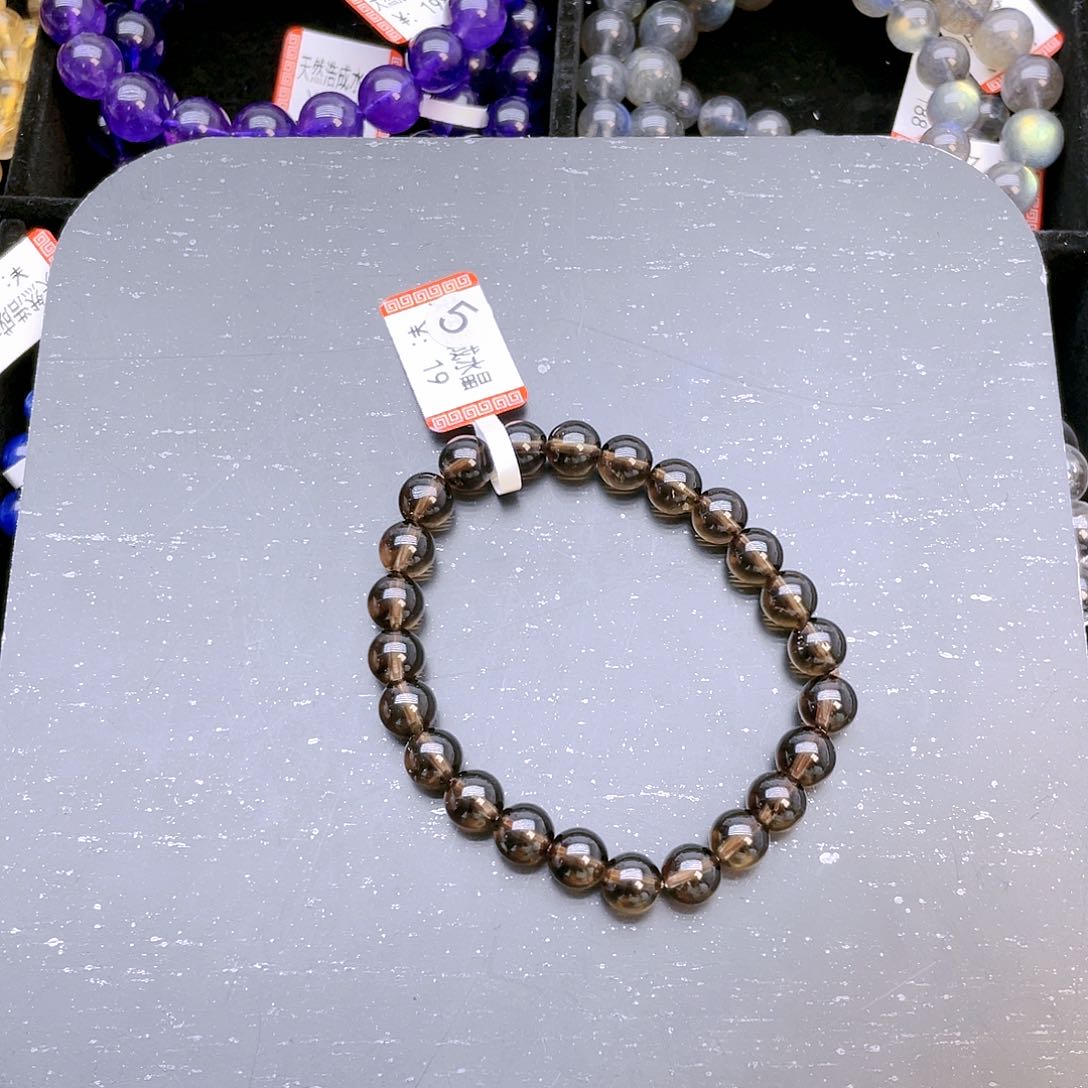 水晶手串未镶嵌茶晶