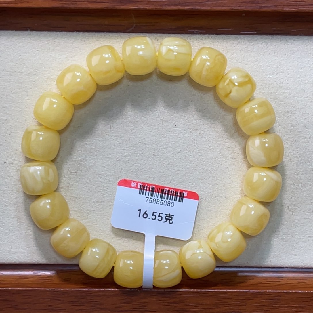 蜜蜡手链未镶嵌蜻***、蜜蜡