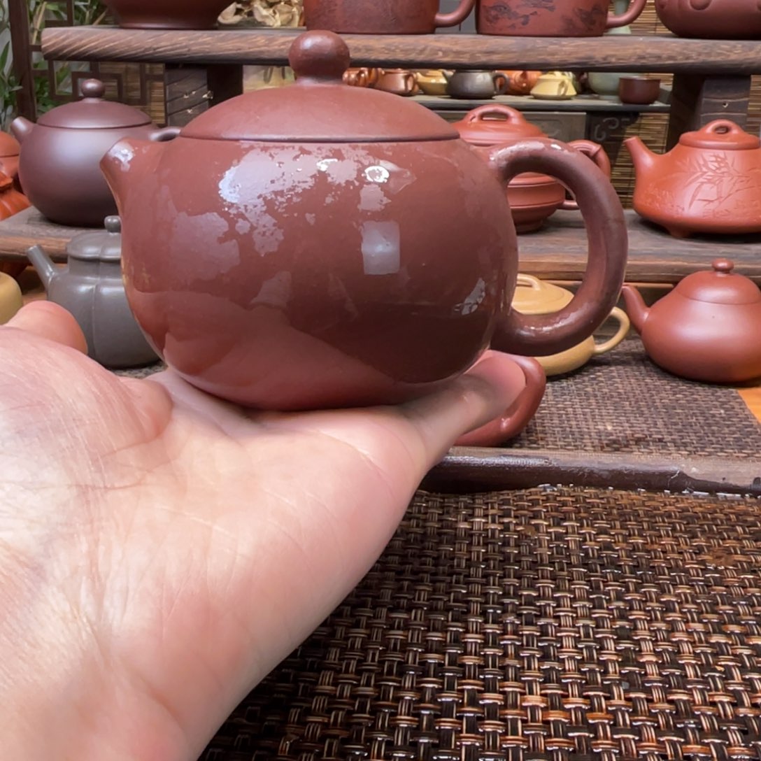紫砂茶壶宜兴原矿紫砂手工制180