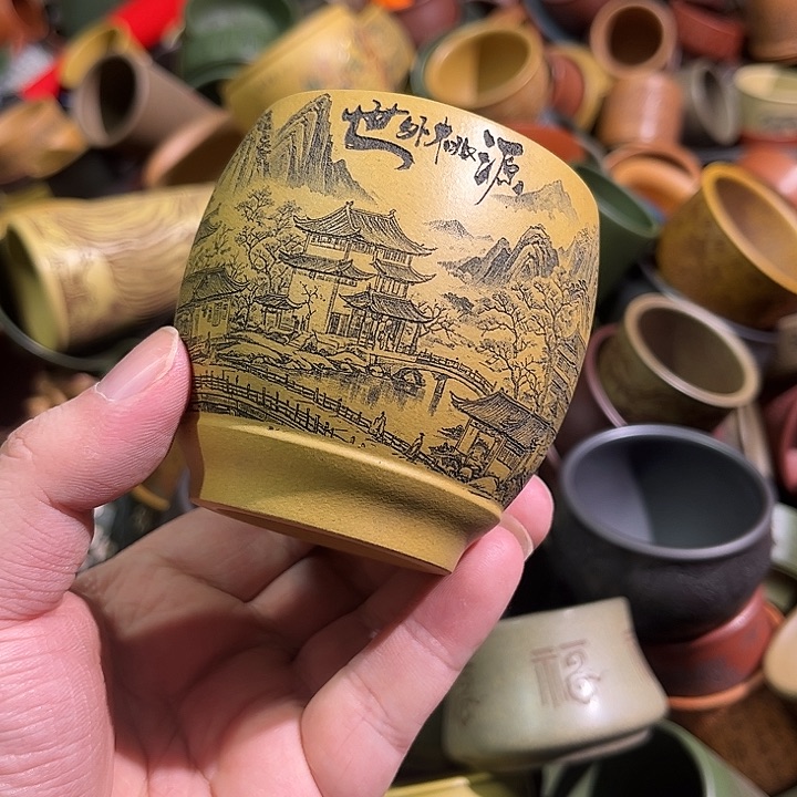 紫砂茶杯全手工紫砂主人杯