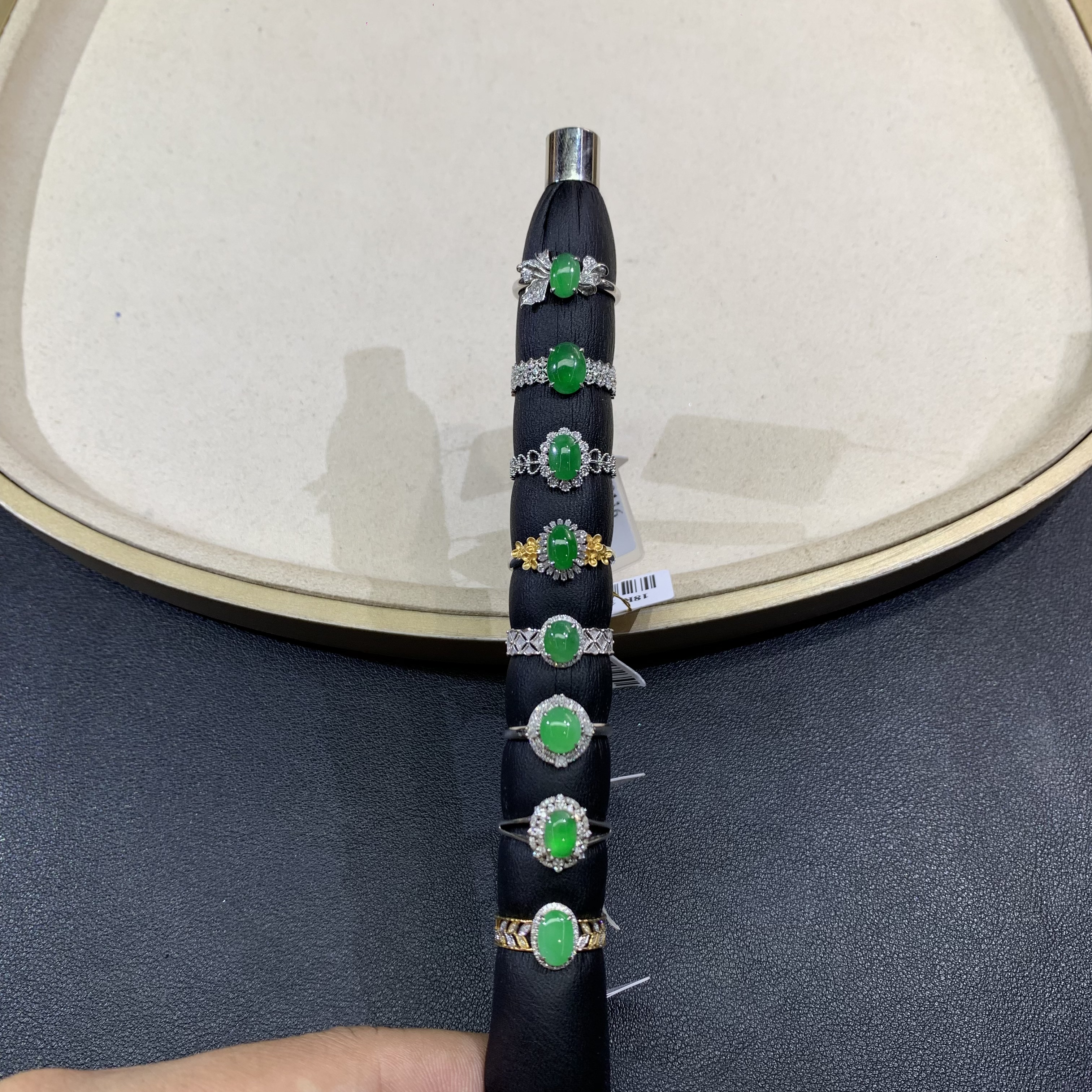 翡翠戒指1件-18k金-多样性发货一件-AY08|CXQ1