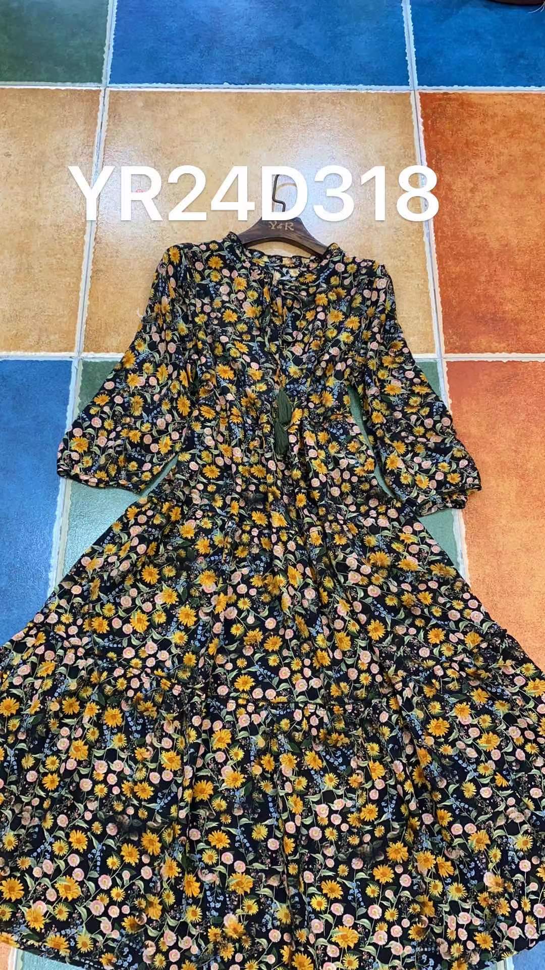 【2024-林姐真丝】重磅100桑蚕丝连衣裙YR24D318