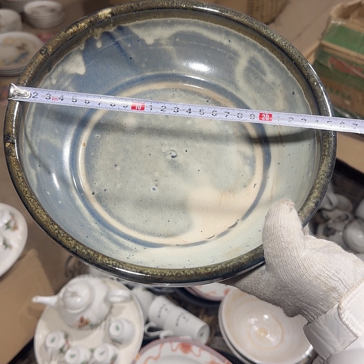 库存微瑕窑变汤盆一个