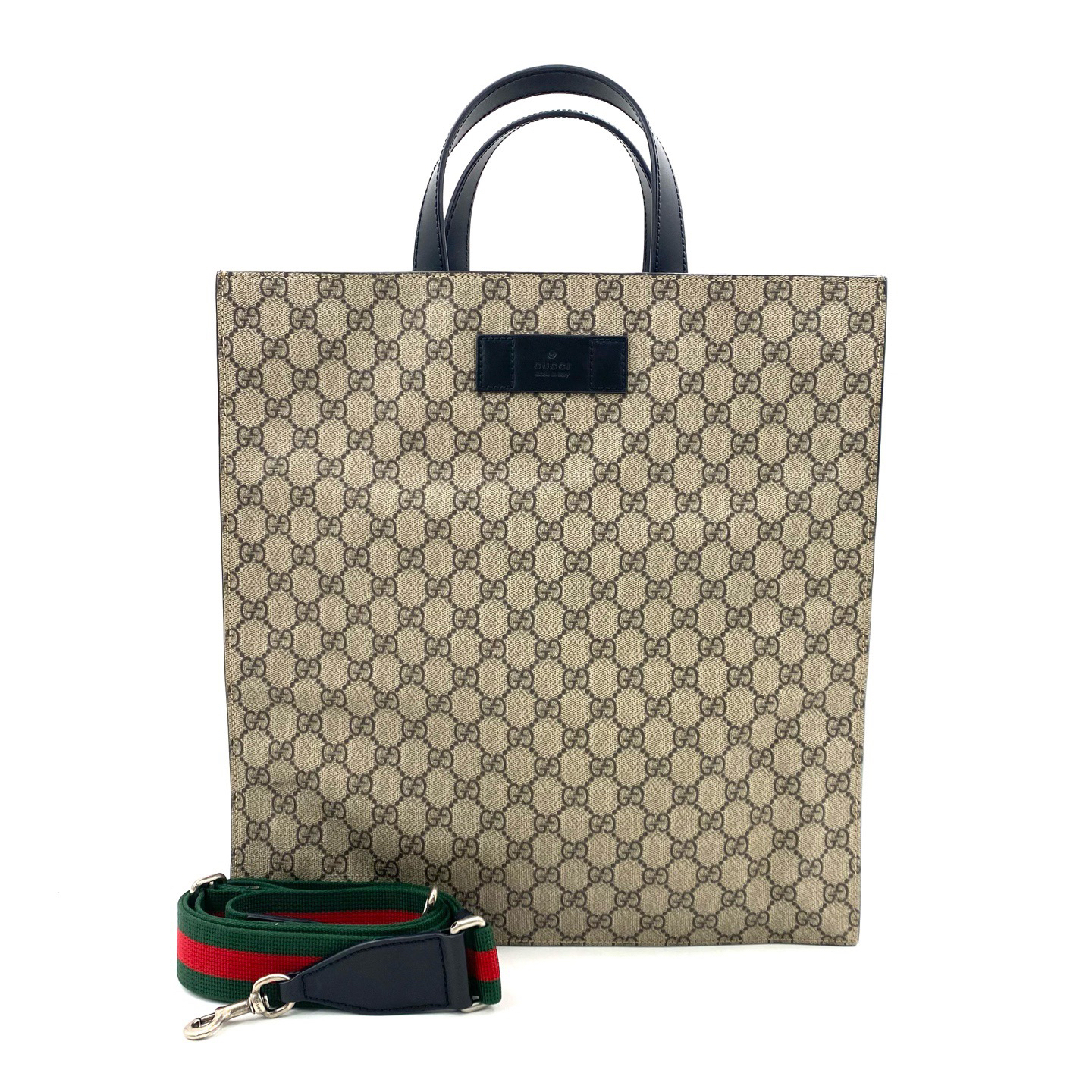 95新 GUCCI/古驰 经典老花琴谱托特包 尺寸36/38男士时尚经典