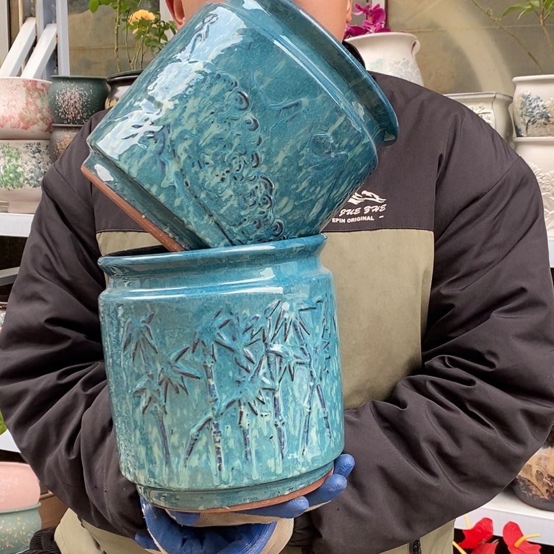 紫砂花盆口20高20处理俩个