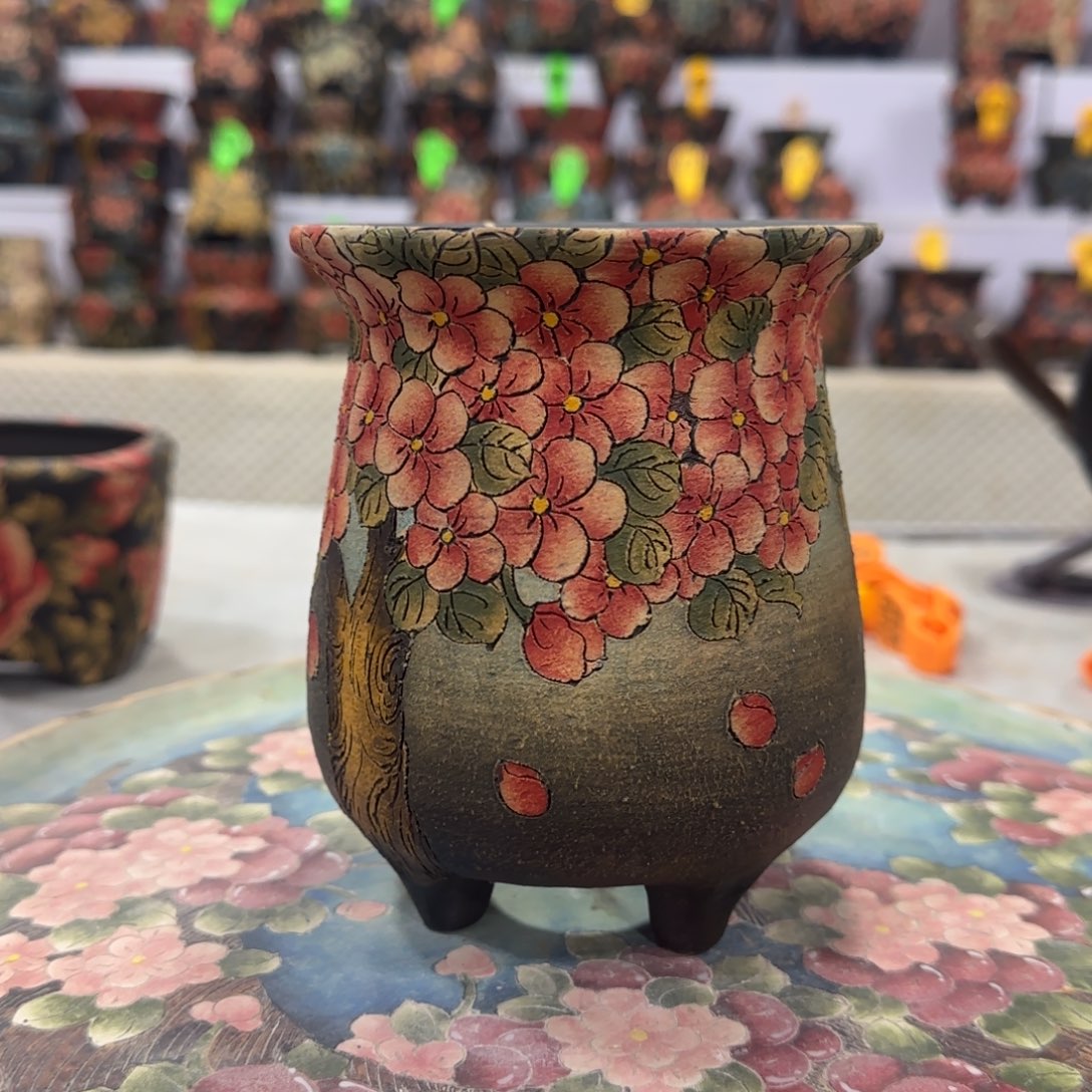 小***鱼紫砂花盆精品手绘多肉花盆
