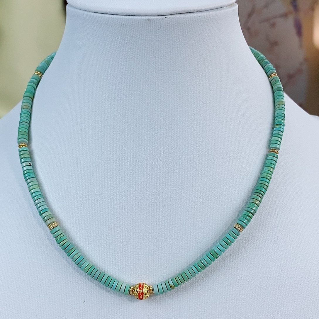 银S925镀金镶嵌绿松石珠宝奇石