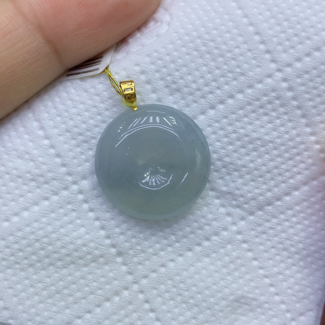 颈饰18K金镶嵌翡翠草*