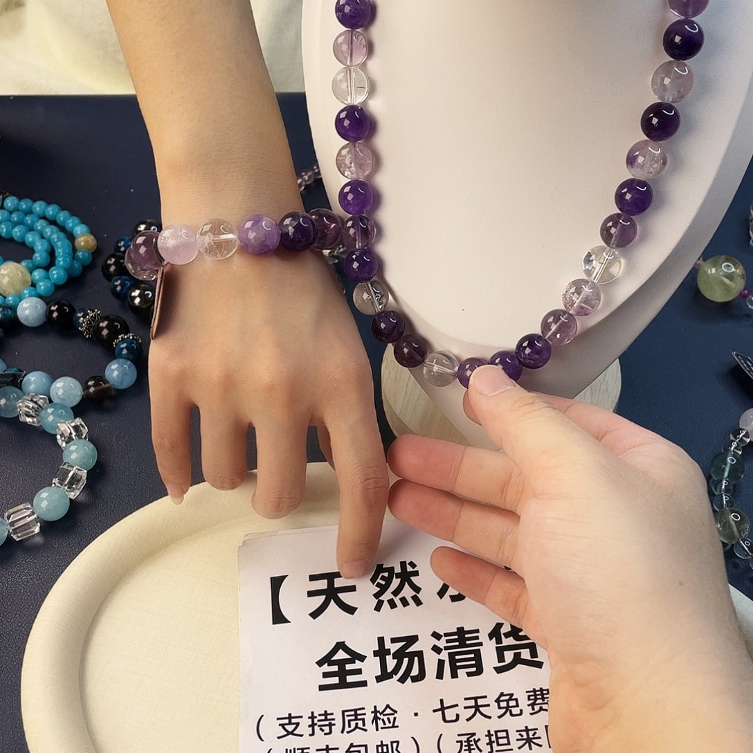 水晶手链银S925镶嵌