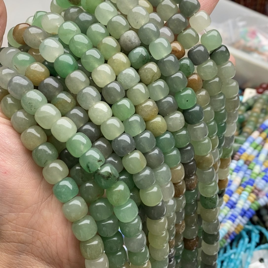 玛瑙/玉髓未镶嵌珠宝半成品一条8.8×10东岭玉老型C121