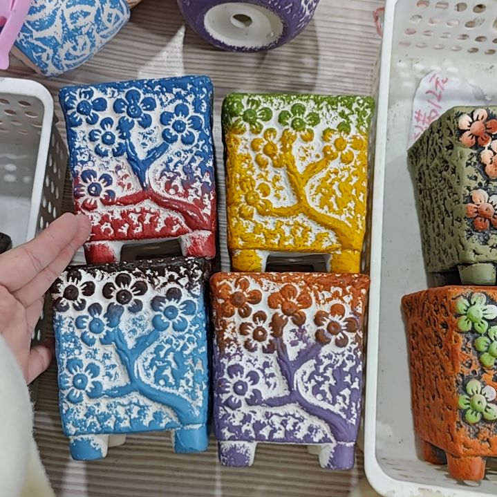 红陶吸水透气的白陶花盆凑满12发货
