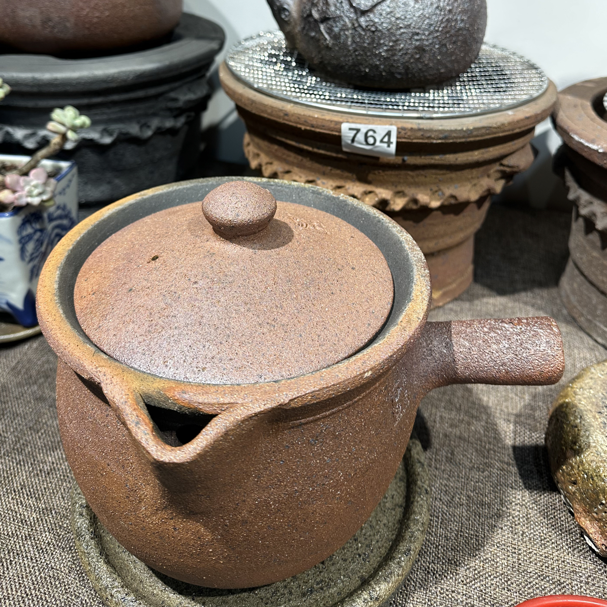 四川荥窑雅安黑砂器手工大容量烧水壶养生壶侧把壶中熬中药3.5升