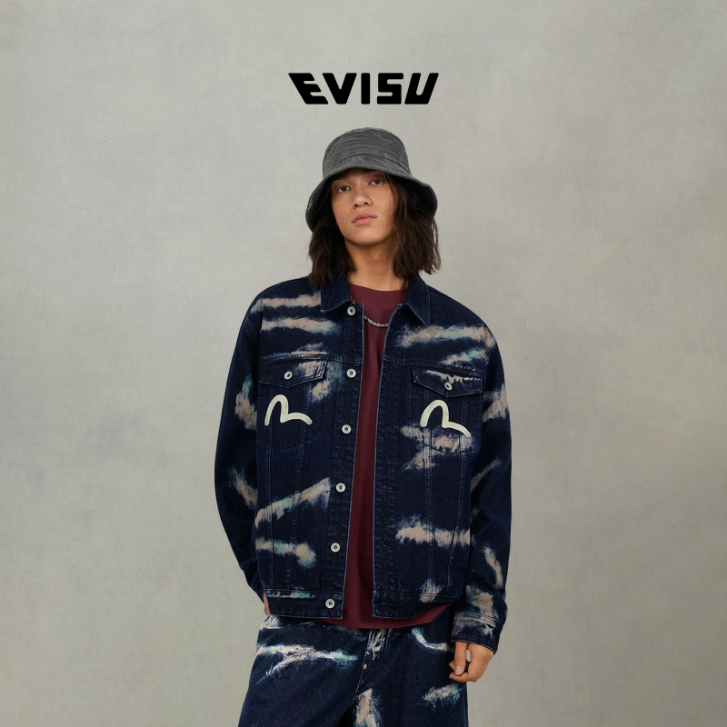 EVISU福神 2025秋新品男士海鸥印花牛仔夹克2EAHTM5DJ1010RXDN