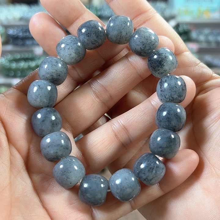 和田玉手链未镶嵌新疆青花老型卡14