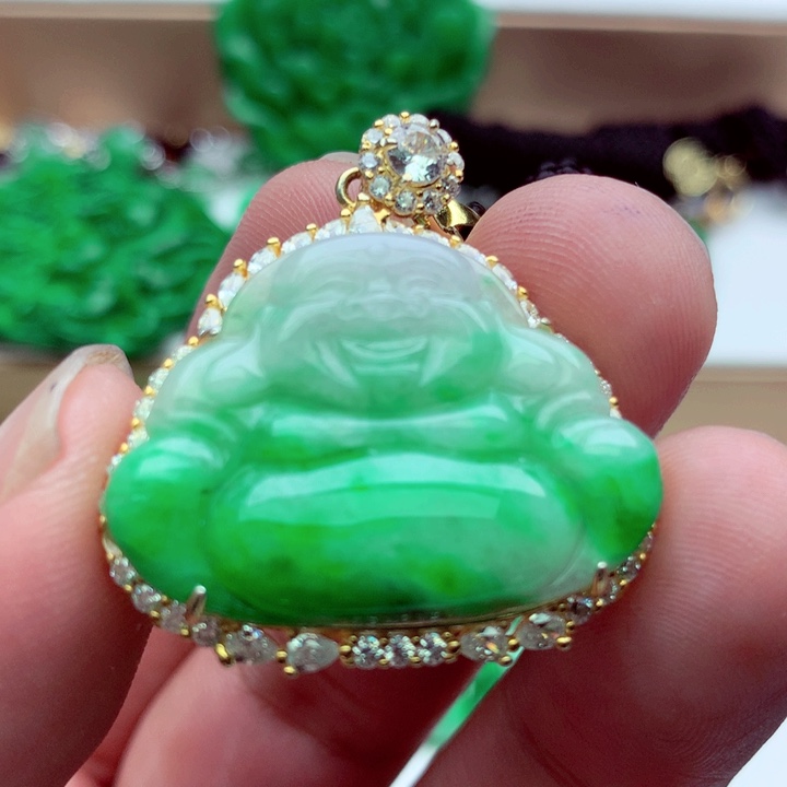 翡翠未镶嵌吊坠(不含链)