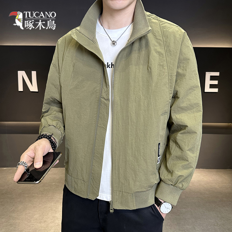 TUCANO/啄木鳥时尚潮流针织立领夹克男春秋百搭外套休闲上衣1207