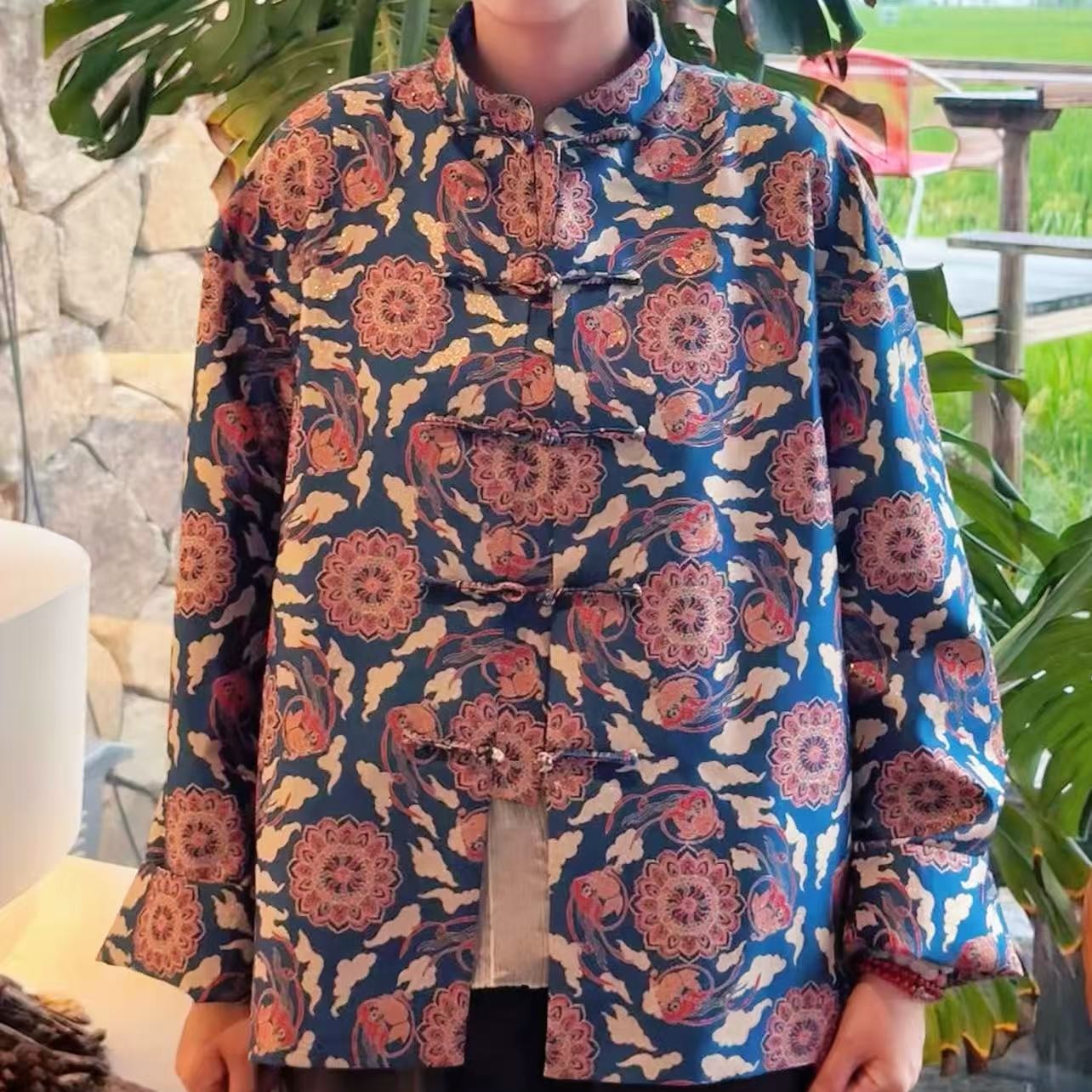 婉莹手工 中式唐装 飞天玉兔（织锦）