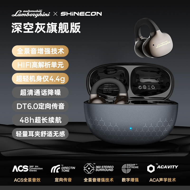 兰博基尼F12联名款时尚夹耳DepSek豆包讯飞系同声翻译蓝牙耳机d q