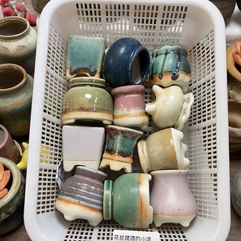 紫砂花盆080微瑕品口径3厘米左右