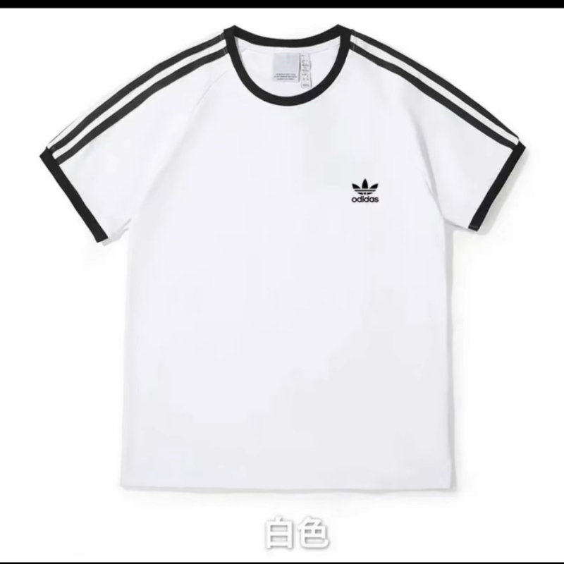 运动休闲透气情侣情侣纯棉白色运动T恤刺绣男女通用