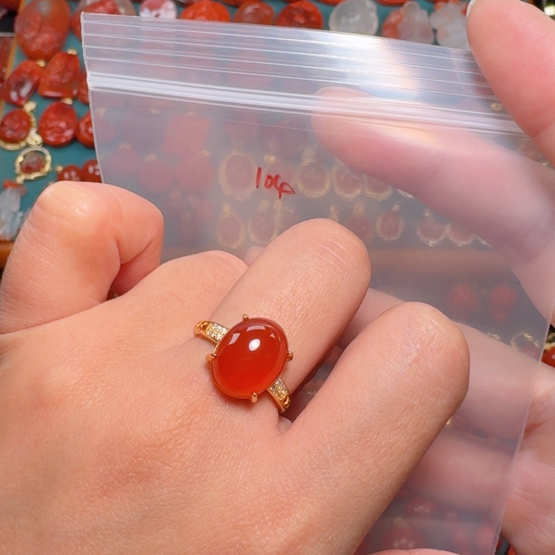 南红玛瑙南红银S925镶嵌