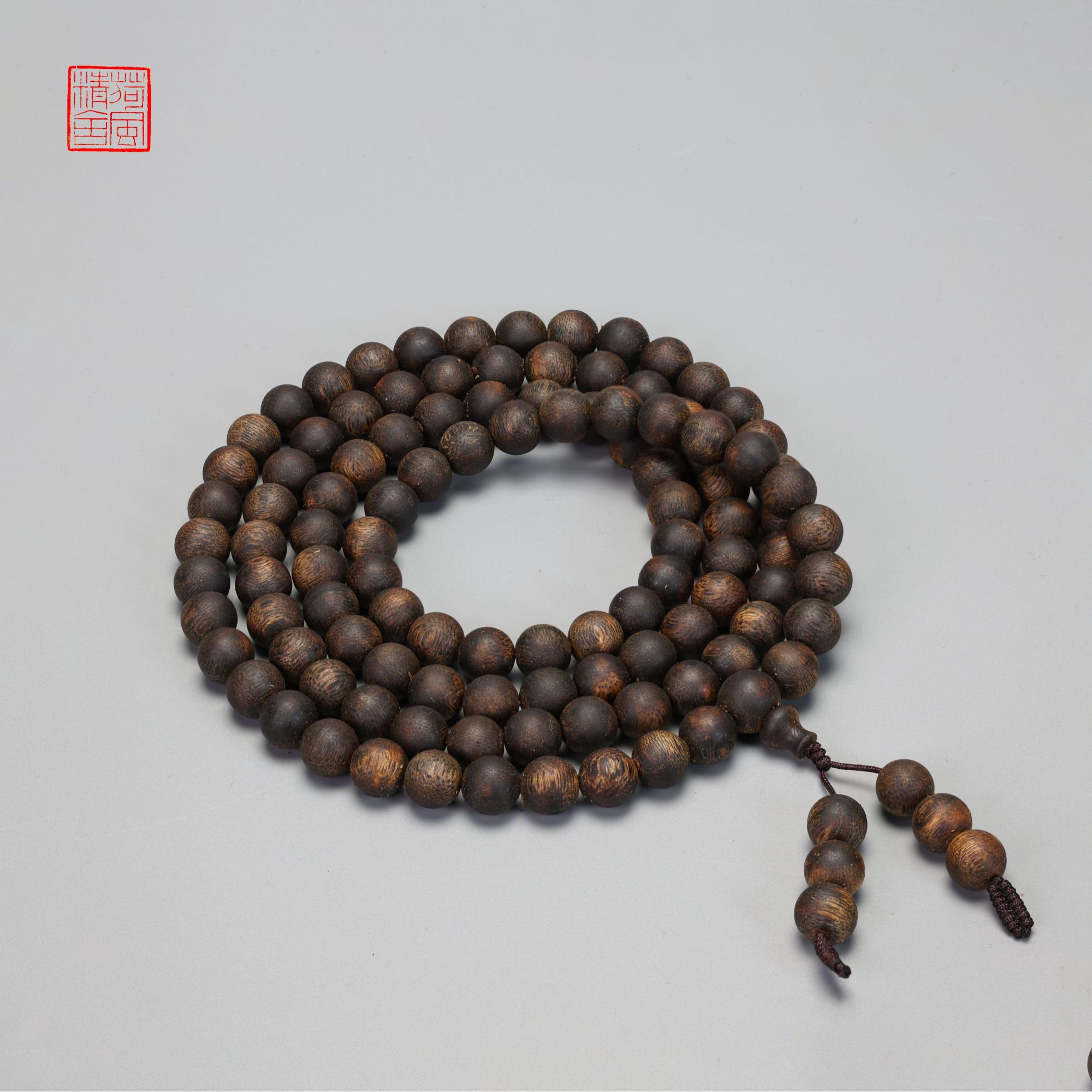 沉香陈琨精选【沉水级】高货海南沉香绿奇楠9mm*108手串50g+-cx580