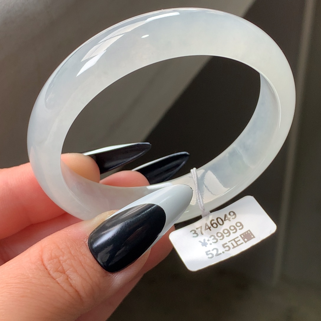 翡翠手镯未镶嵌白月光正圈