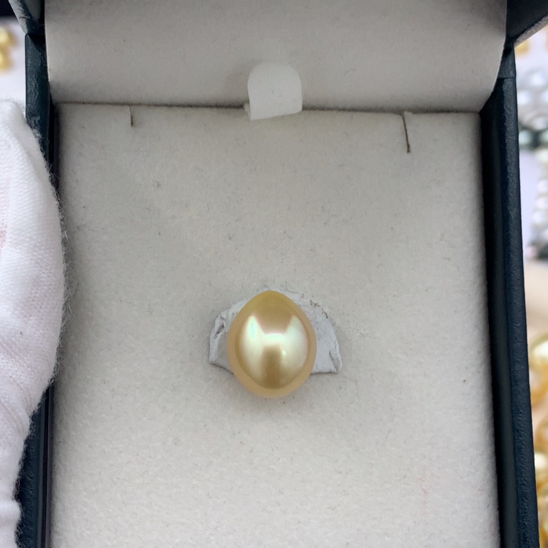 海水珍珠裸珠12.4-14.7mm金珠