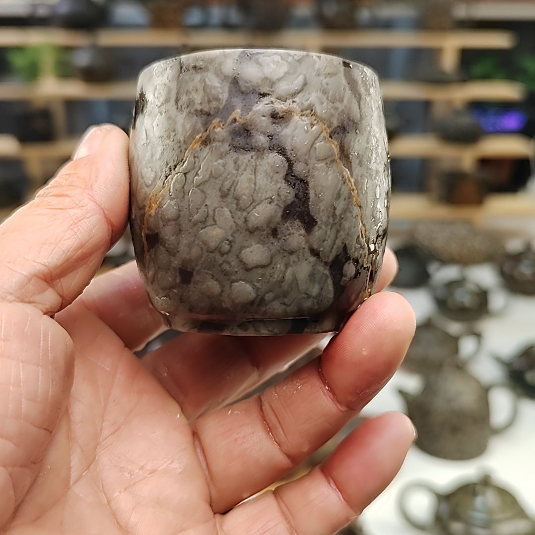 G***i米粒玉绿豹黄金线主人杯