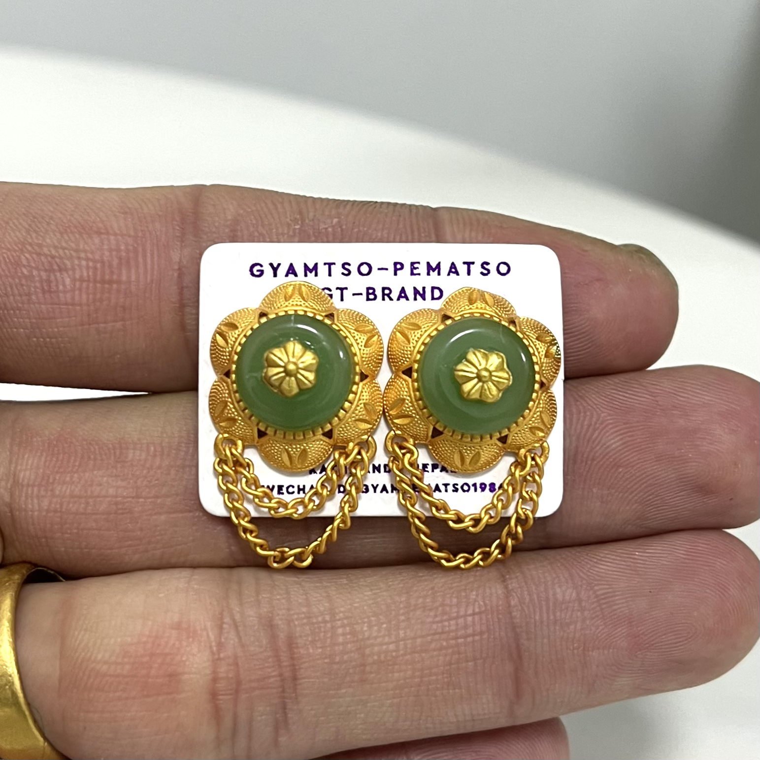 藏族饰品藏族舞配饰耳饰藏族首饰黄铜镀金不掉色