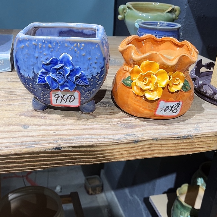 瓷片花盆多肉植物艺术品