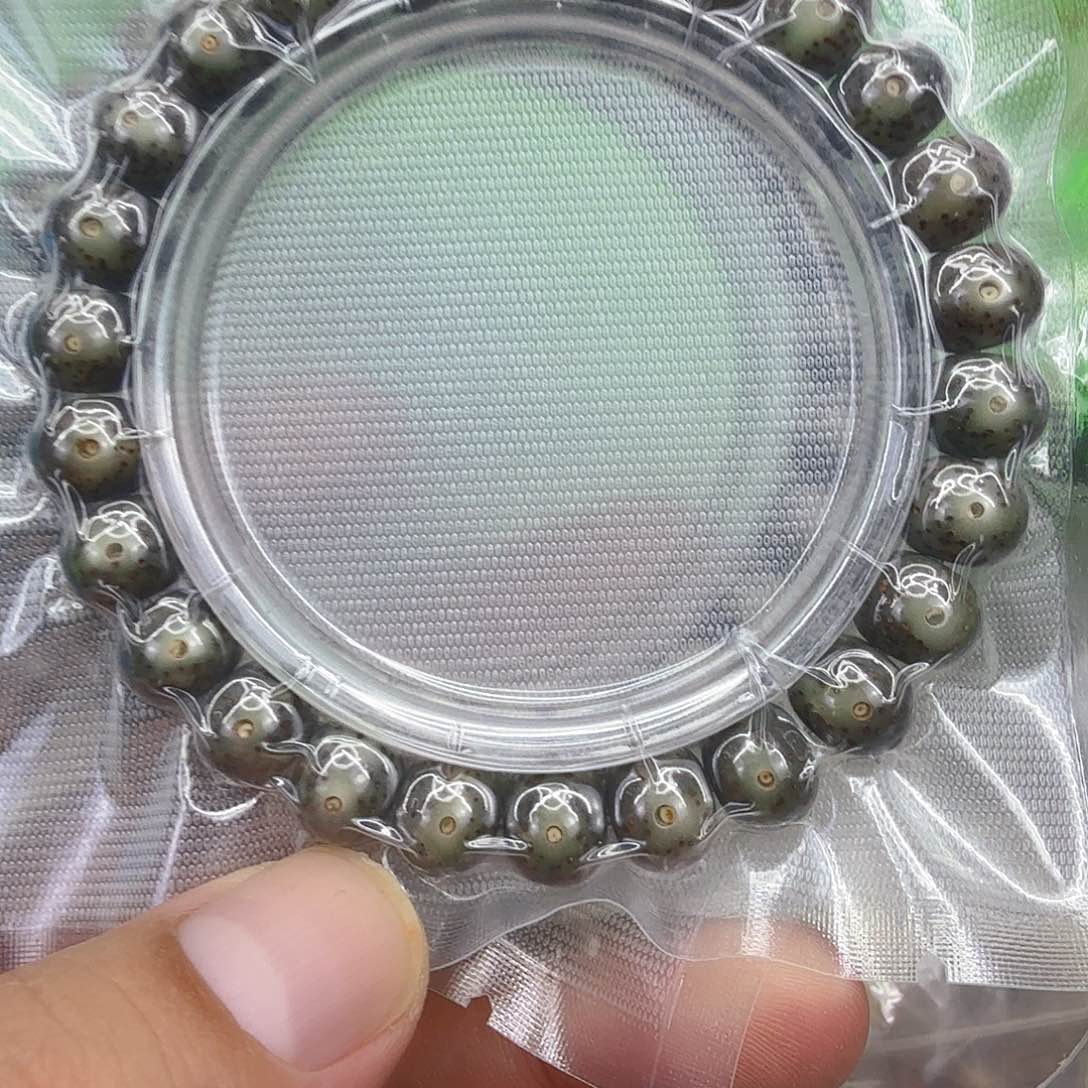 星月菩提手串69高端黑冰星月菩提单圈苹果园1.0