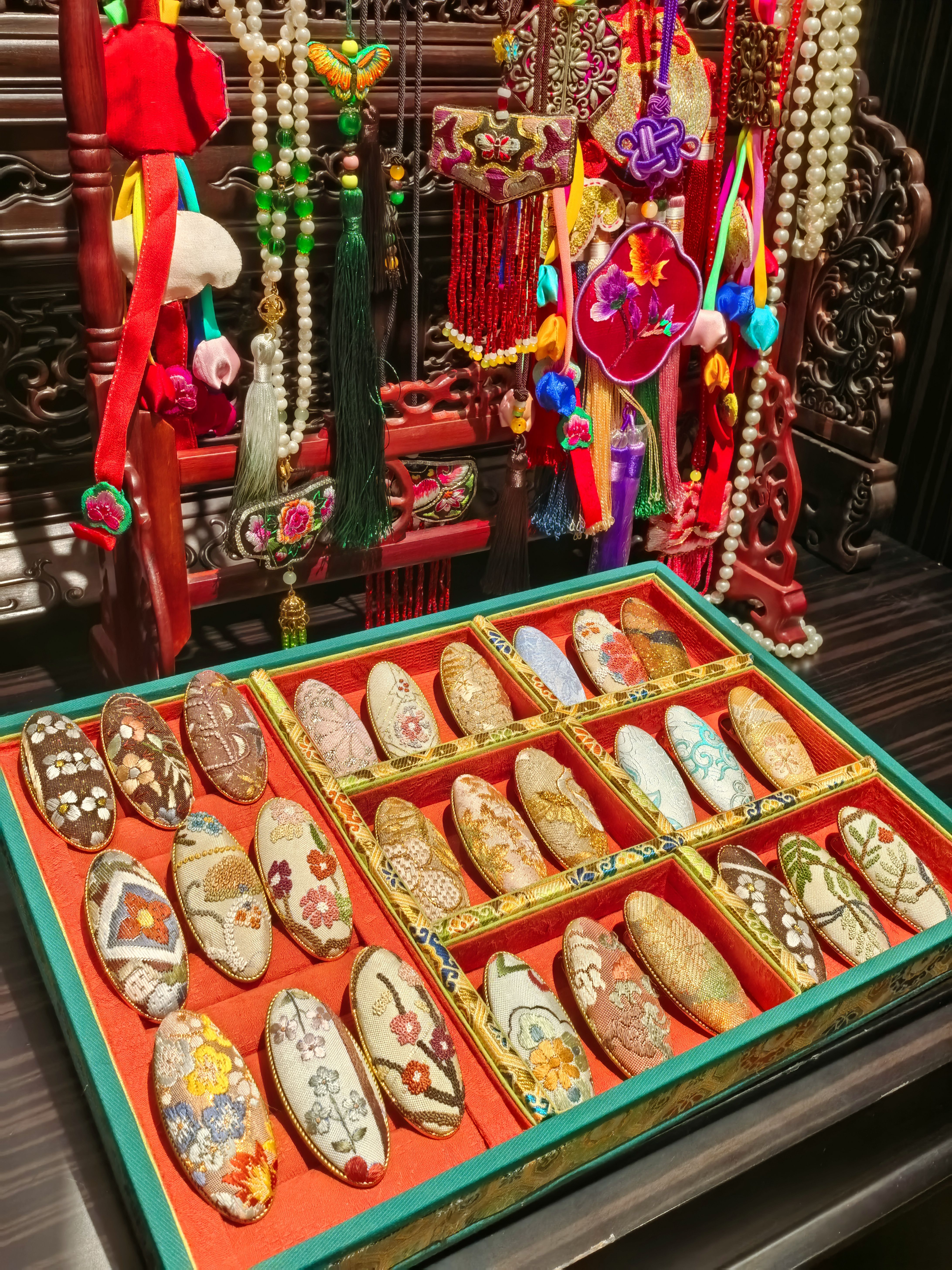 娇古苏绣纯手工复古发夹鸿运当头