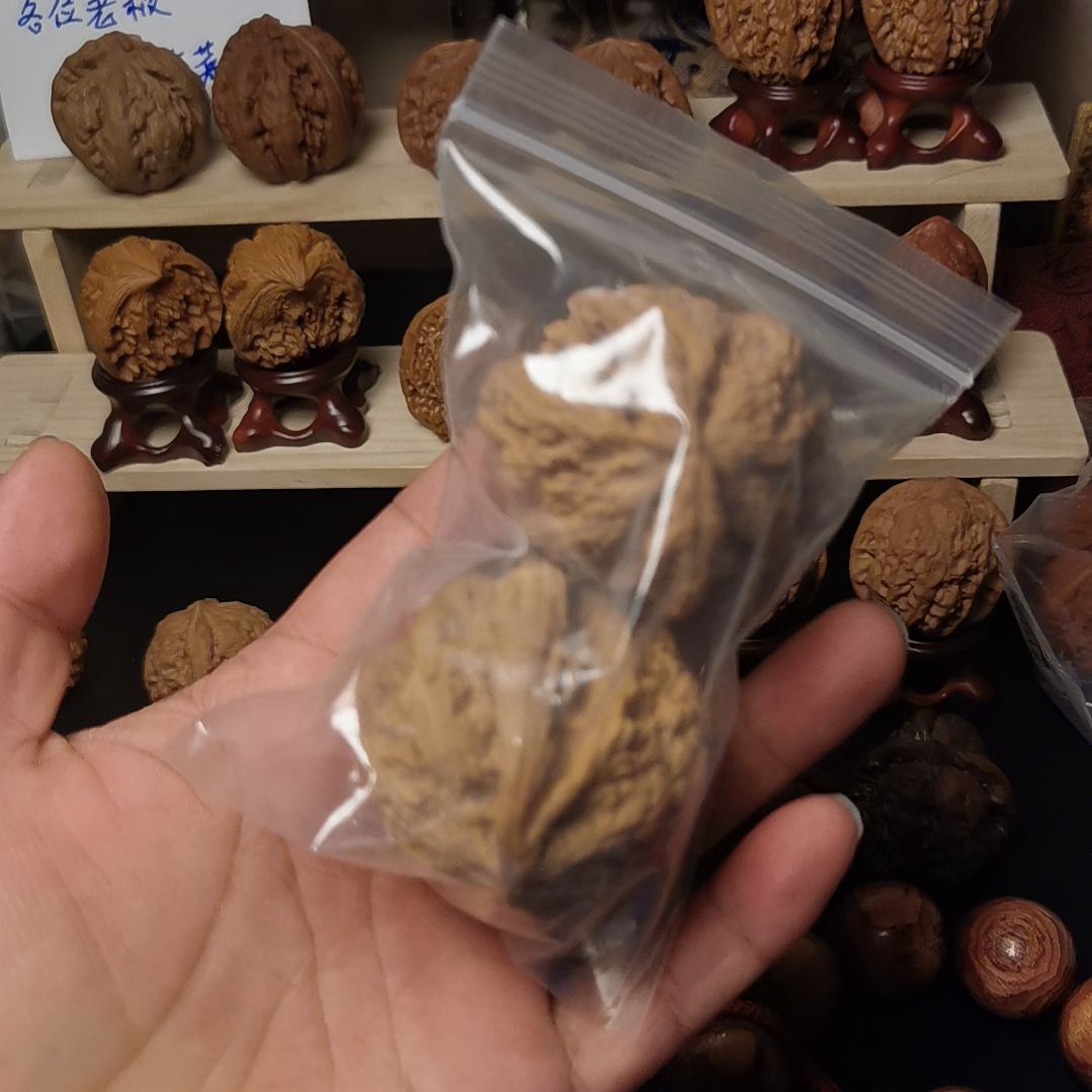 小***瓜核桃文玩核桃高端小众大粗筋全品天残，边肚高48-48-51