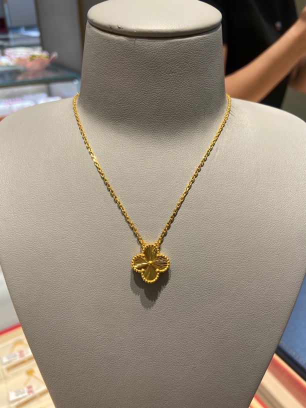 足金999四叶草套链