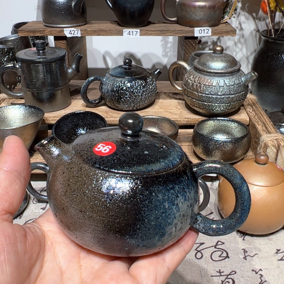 壶随****d建水紫陶紫泥柴烧壶