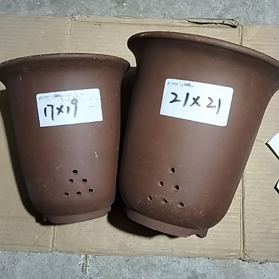 紫砂金钟套盆一大一小