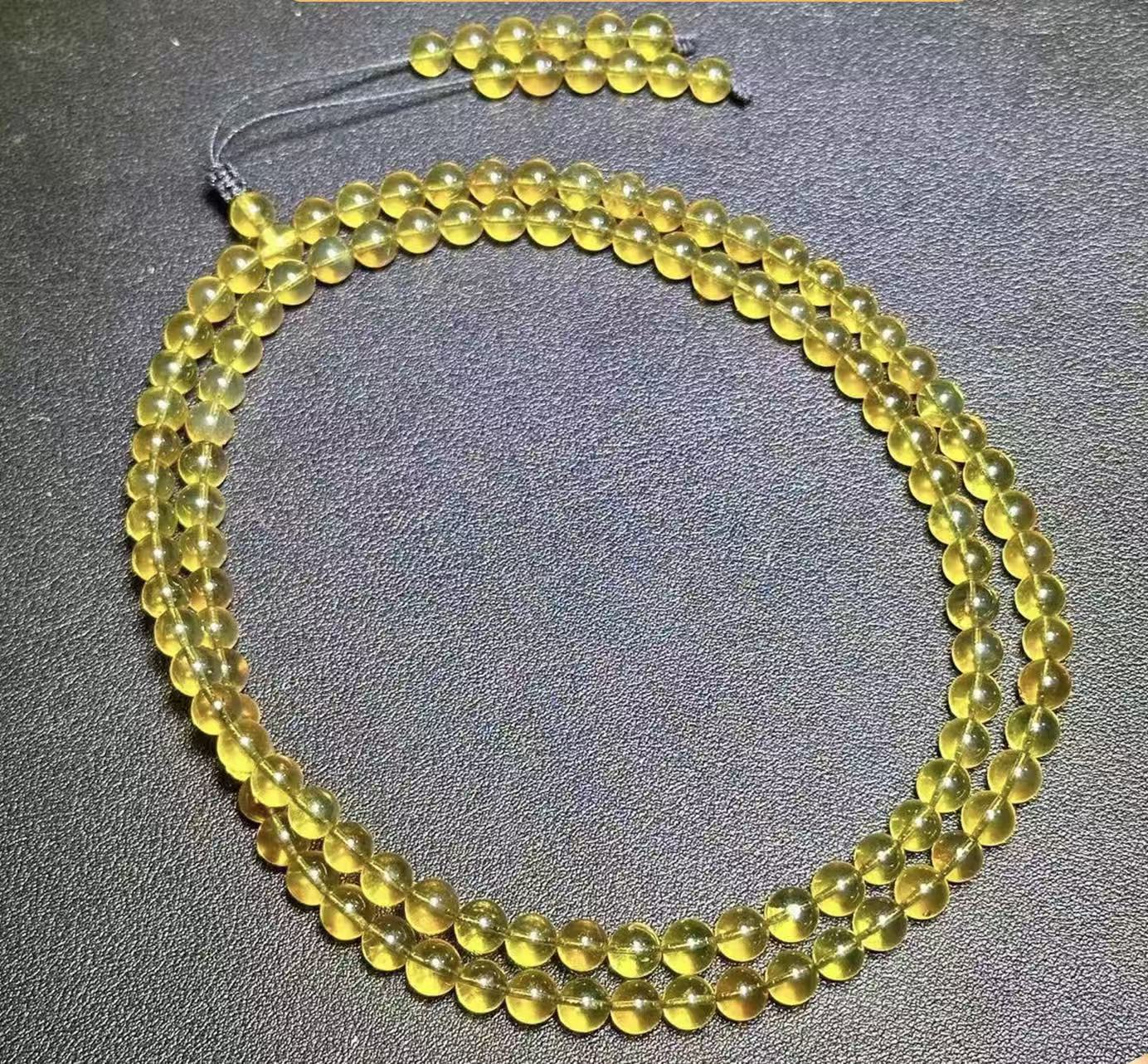 M2379卡6+/琥珀蓝珀项链-长款-108粒左右