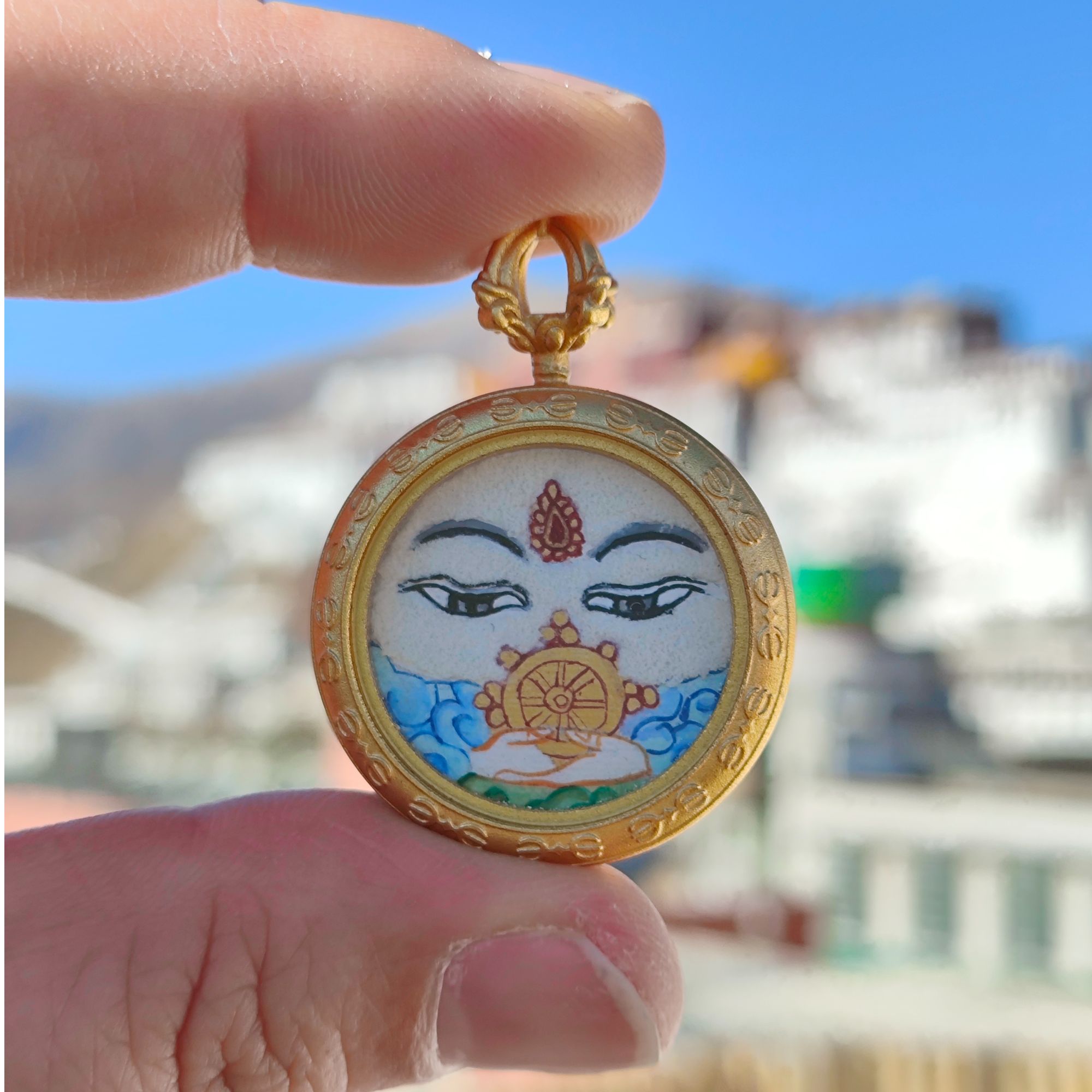 【八大】粗矿砂2.0纯手绘唐卡吊坠 藏地直发