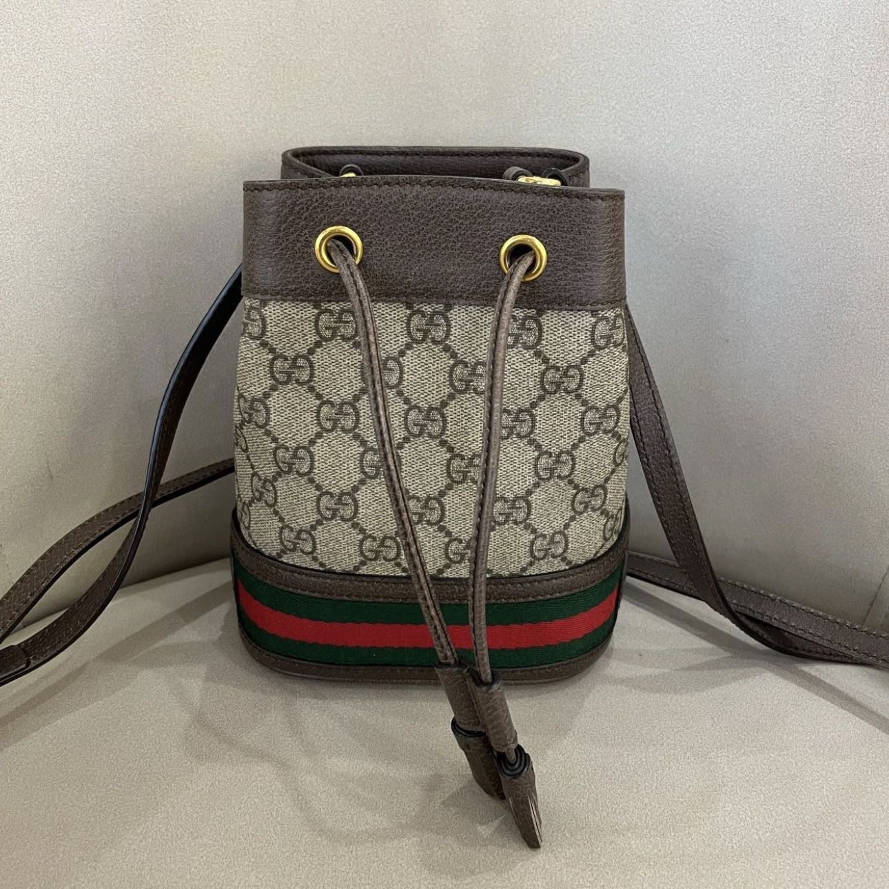 GUCCI/古驰 单肩包 老花水桶包 zw6140/2511