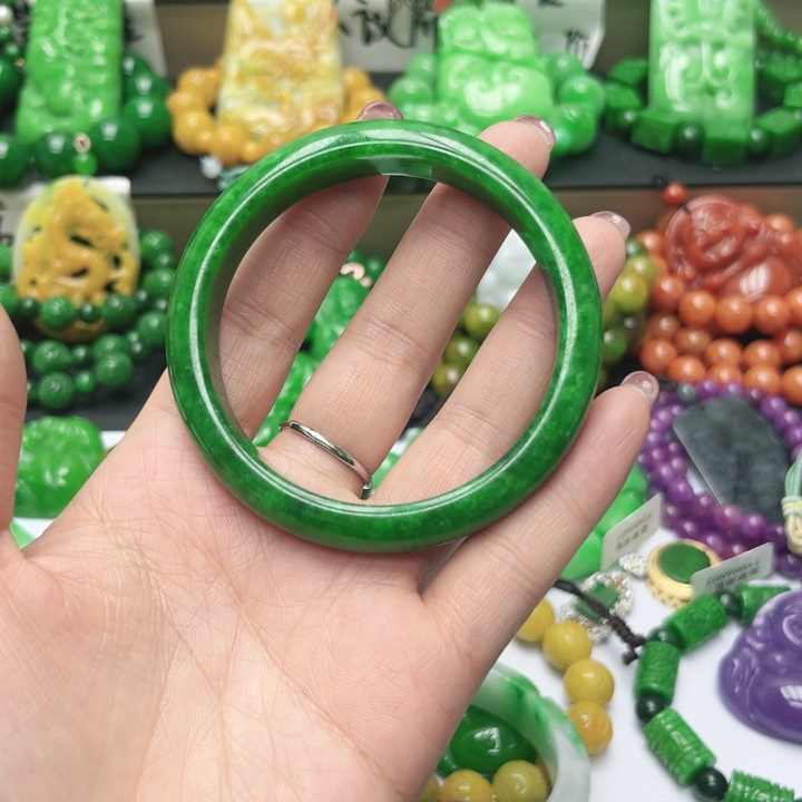 大***令翡翠未镶嵌手链手串9