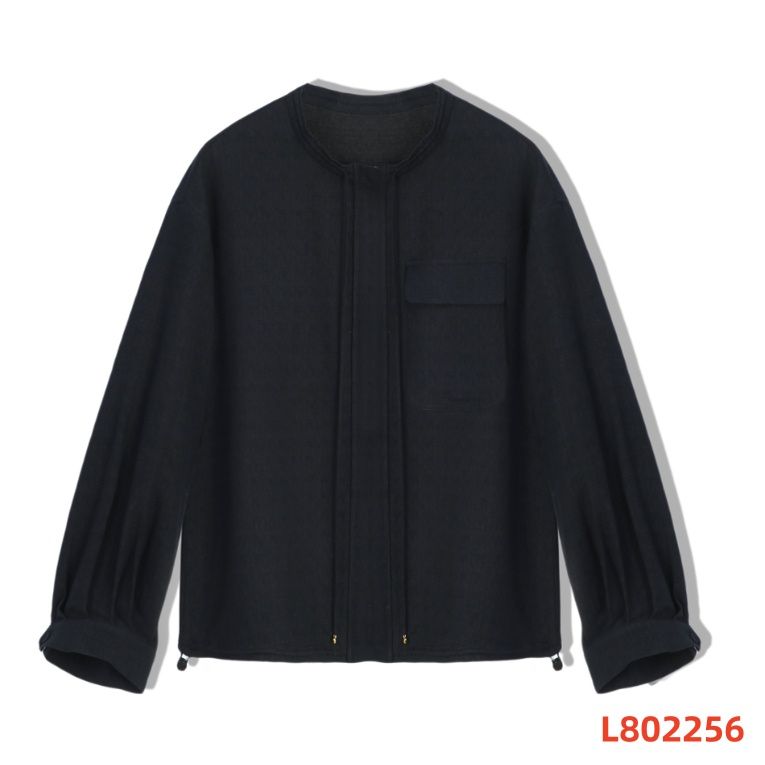 【小水专属】榨蚕丝丝绵纹夹克外套  802256
