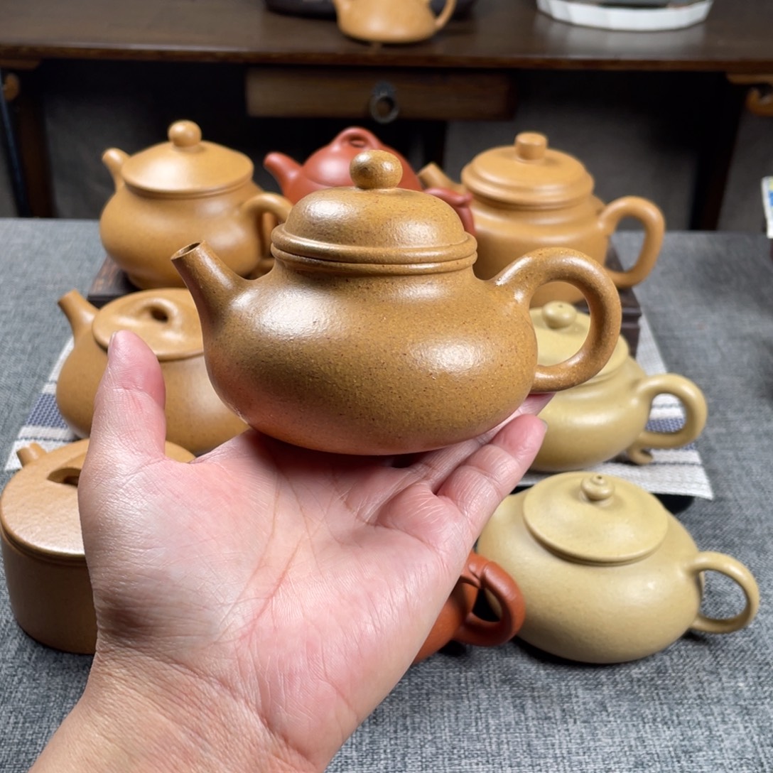 茶壶紫砂黄金段容天全手30目200