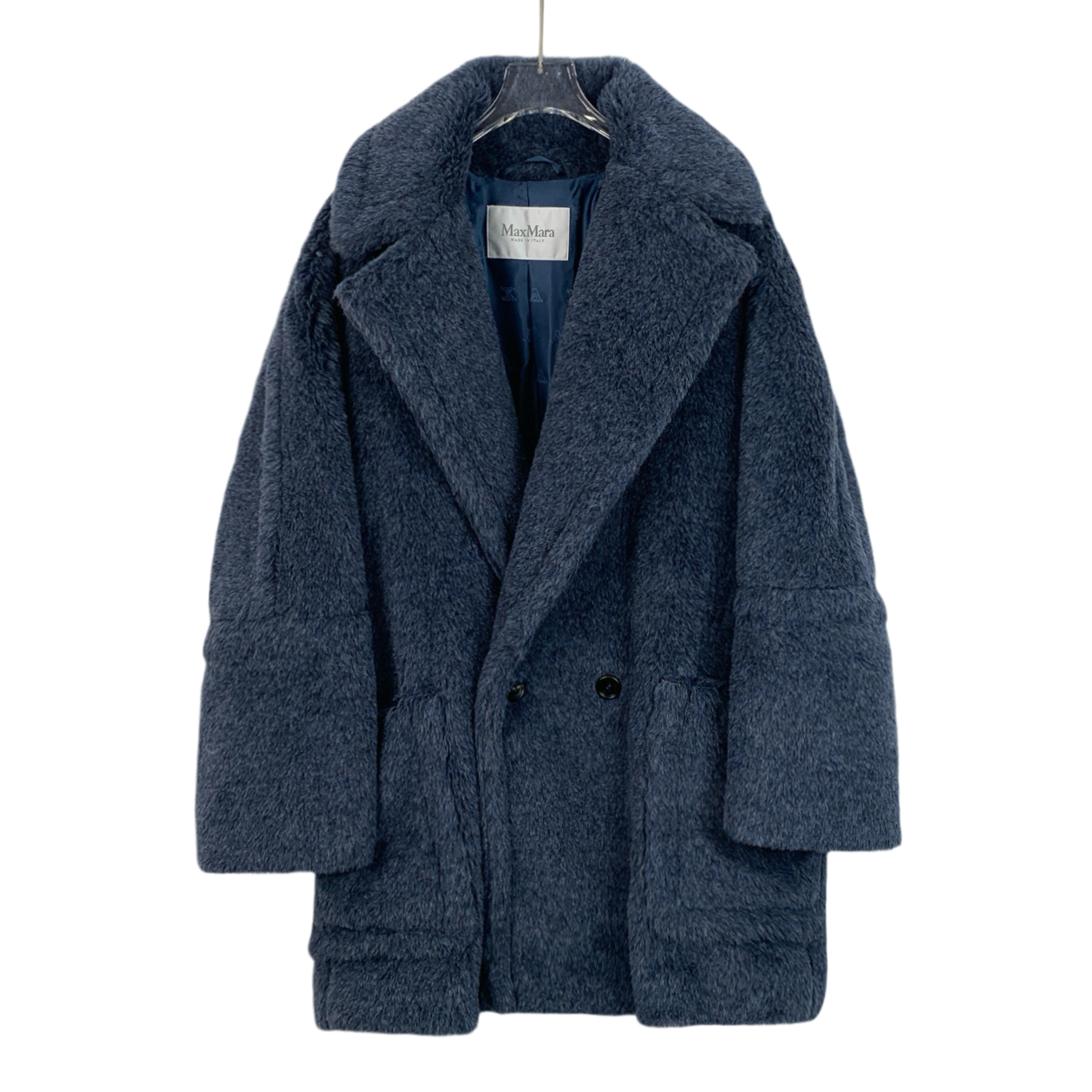 全新未使用 MaxMara H14018 羊驼毛翻领双排扣大衣 S码