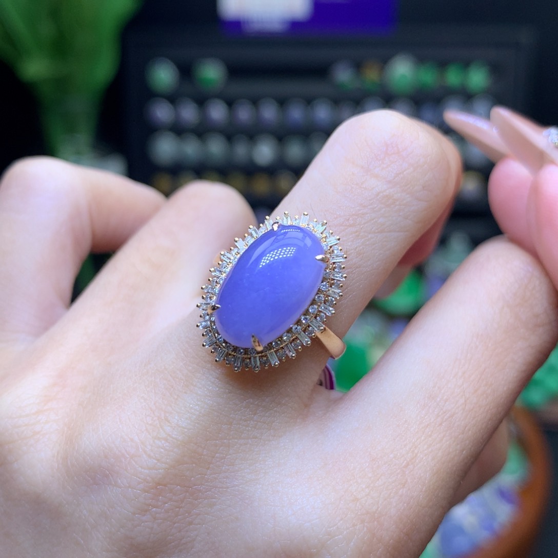 翡翠颈饰18K金镶嵌天然