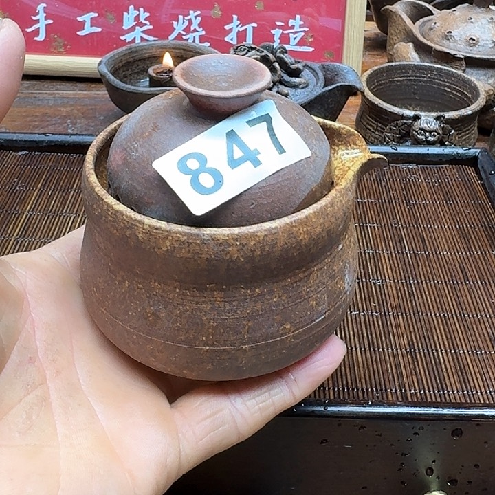 纯手工制作粗陶茶具