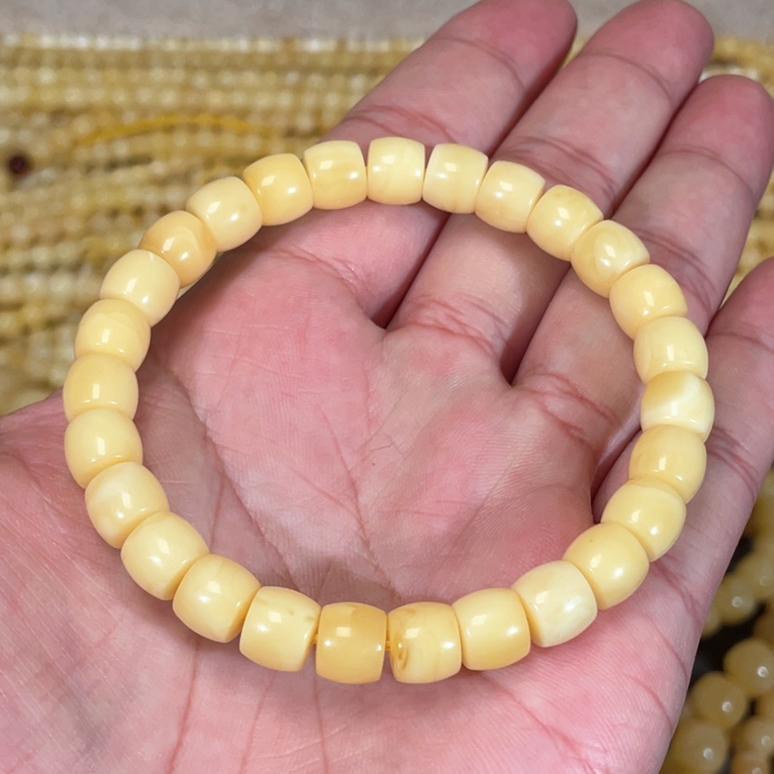 蜜蜡裸石未镶嵌蜜蜡手串8.6mm