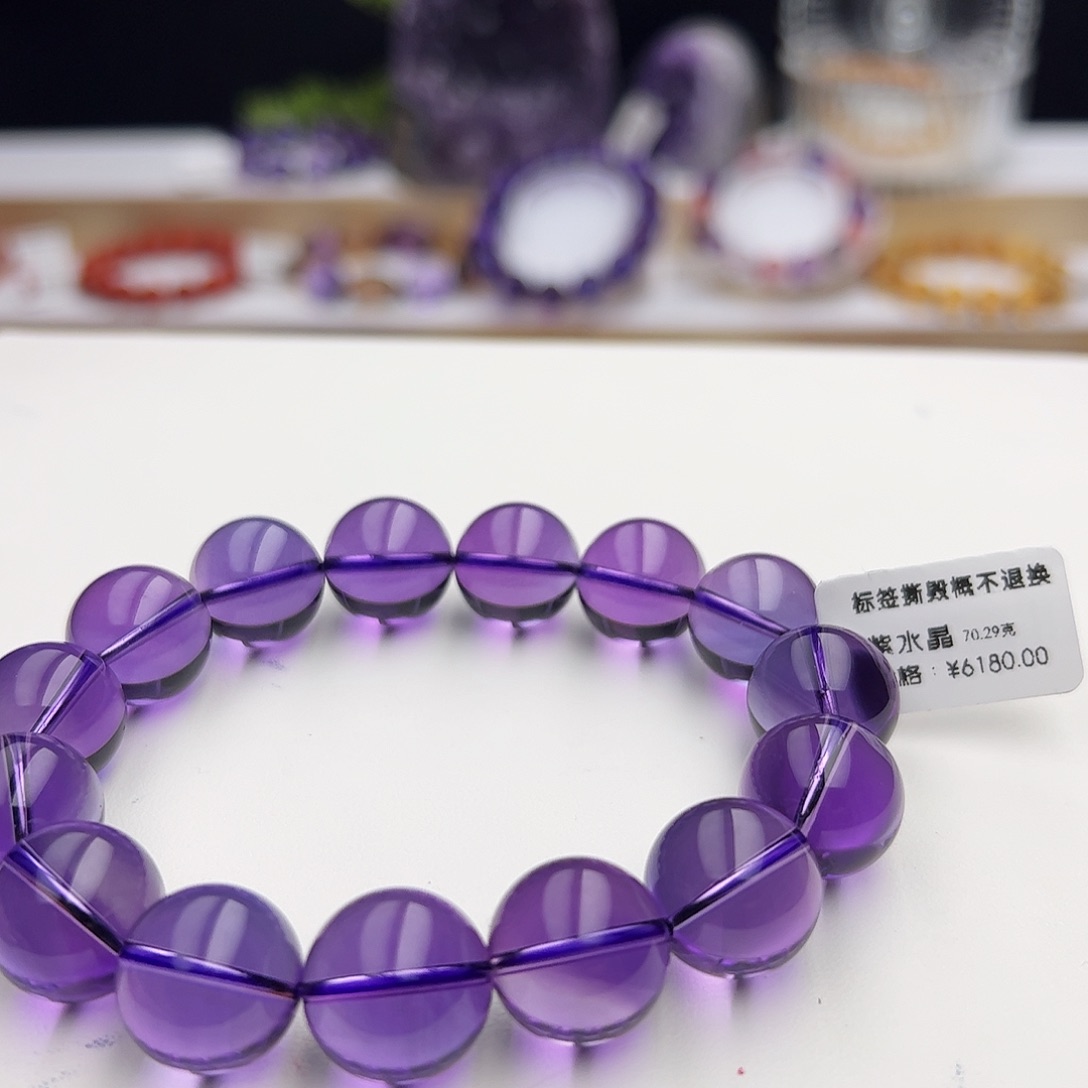 水晶手链未镶嵌紫水晶15.1mm70.29