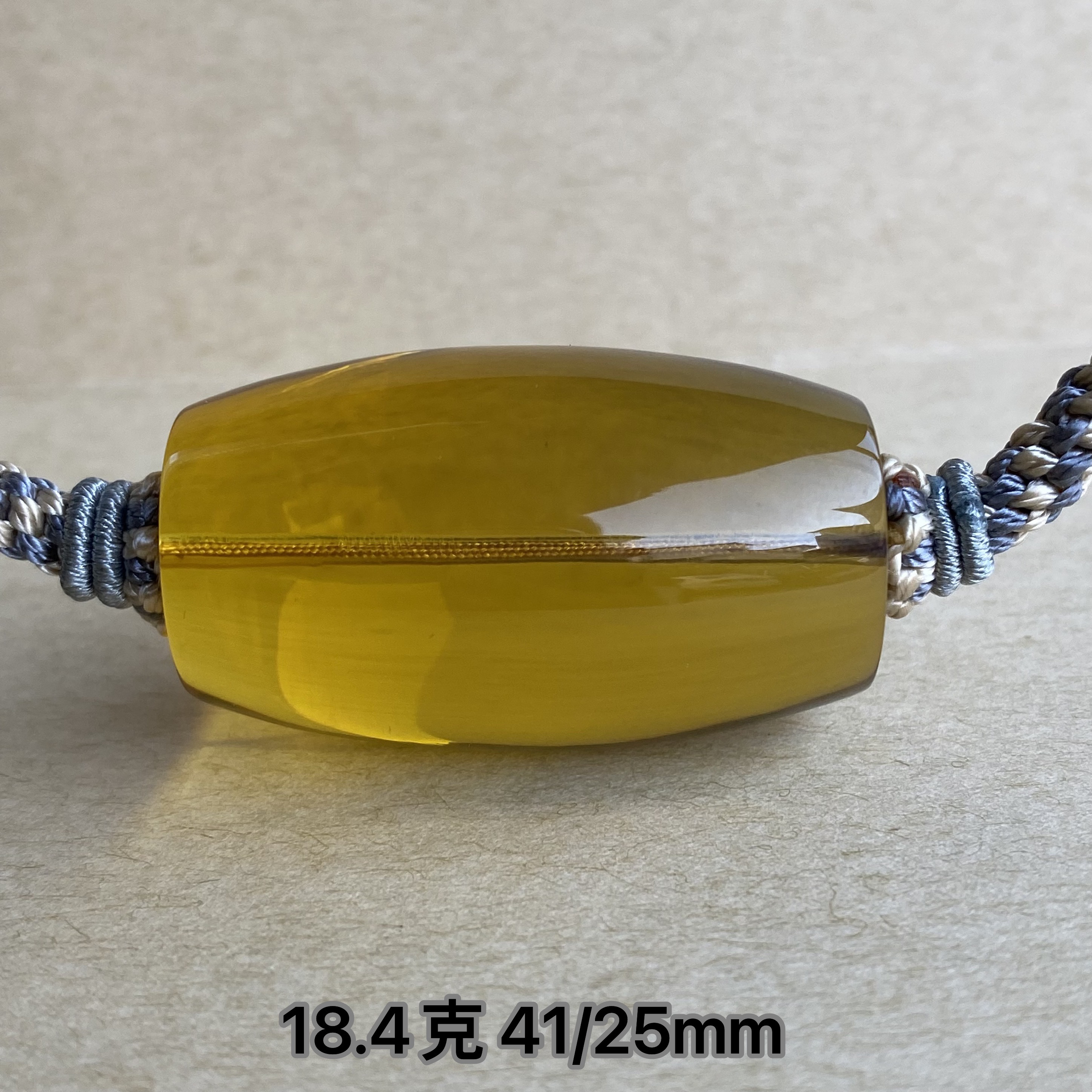 【小伊琥珀】18.4克绿茶净水玻璃种桶珠锁骨链