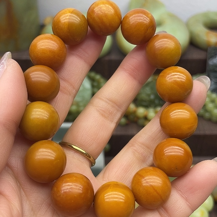 和田玉（黄玉）未镶嵌手链